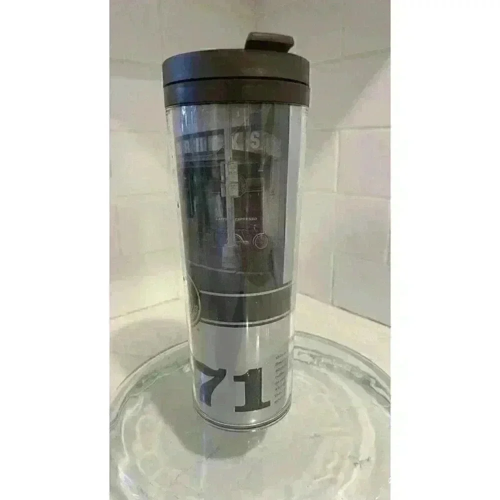 Starbucks16 oz Tumbler Pike Place In 71 Brown Silver First Store Est1971 Pre-Own